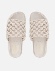 Vanya Stone Woven Mesh Chunky Flats