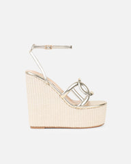 Martha Gold Metallic Espadrille Wedges