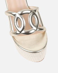 Martha Gold Metallic Espadrille Wedges
