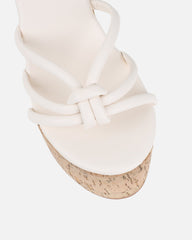 Manola White Wedge Heels