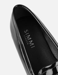 Nerri Black Patent Tassel Loafers