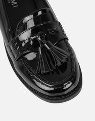 Nerri Black Patent Tassel Loafers