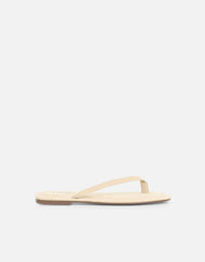 Kima Beige Suede Flat Sandals