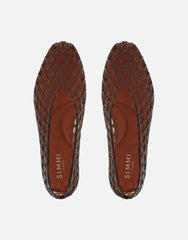 Rocha Brown Jelly Mesh Ballerina Flats