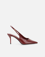 Samaya Burgundy Slingback Court Shoes