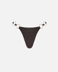 Mali Brown Lurex Bikini Bottoms