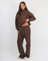 Maisy Simmi Studios Essentials Hoodie in Brown