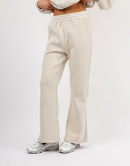 Maddie Simmi Studios Essentials Flared Joggers in Light Beige