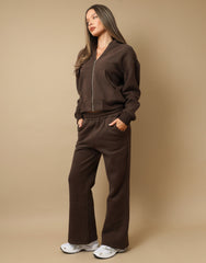 Maui Simmi Studios Essentials Zip Hoodie In Light  Brown