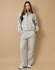 Nova Simmi Studios Essentials Zip Through Hoodie in Grey Marl