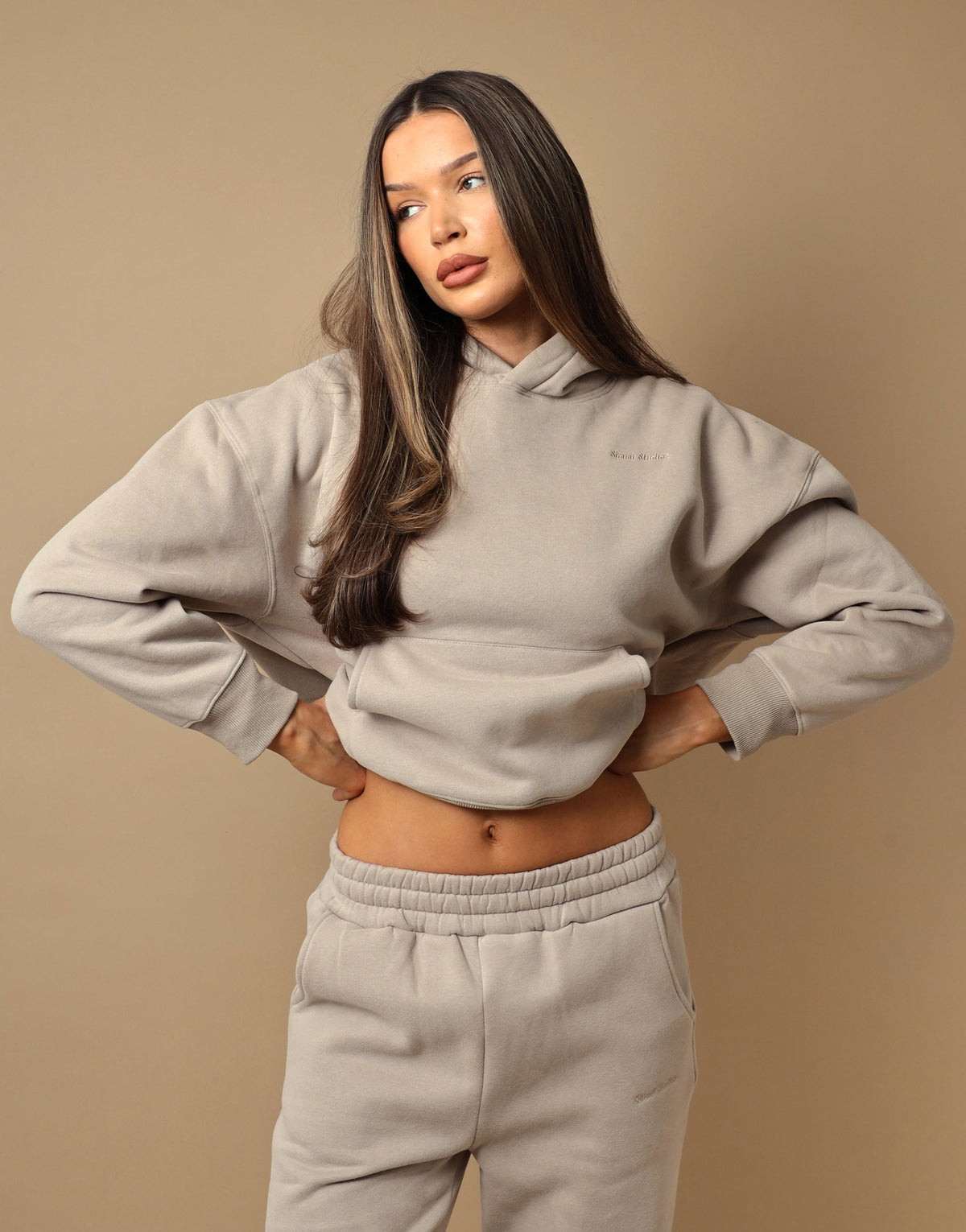 Ava Simmi Studios Essentials Hoodie in Stone