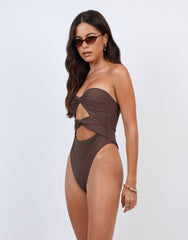 Rio Brown Knot Swimsuit