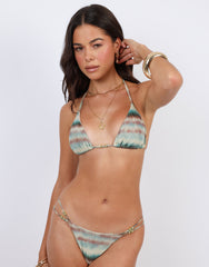Skye Tie Dye Triangle Bikini Top In Multi