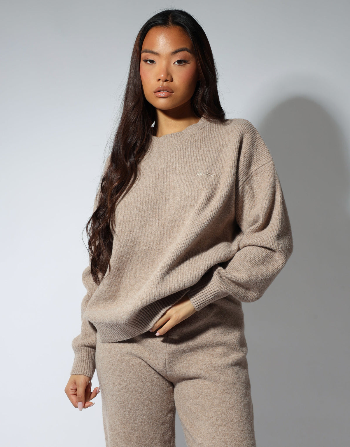 Faye Simmi studios soft touch crew neck in oatmeal