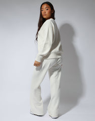 Eve Simmi studios soft touch wide leg trousers in cream