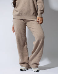 Eve Simmi studios soft touch wide leg trousers in oatmeal