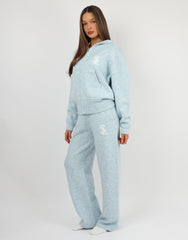 Romy Simmi Studios Chunky Knit Hoodie In Blue