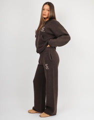 Romy Simmi studios chunky knit hoodie in teddy