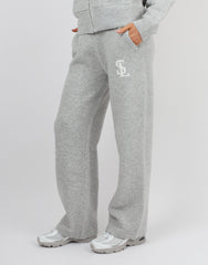 Romy Simmi Studios Chunky Knit Trousers In Light Grey