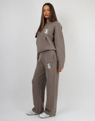 Mari Simmi Studios Knitted Hoodie In Mocha
