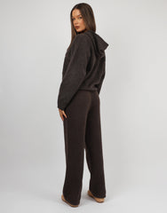 Mari Simmi Studios Knitted Hoodie In Teddy