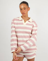 Madrid Simmi Studios Stripe Rugby Top In Pink