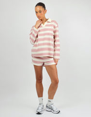Madrid Simmi Studios Stripe Rugby Top In Pink