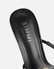 Tandy Black Flower Detail Mules