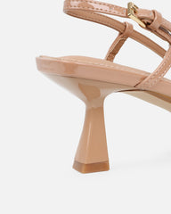 Theresa Clear Nude Slingback Court Shoes