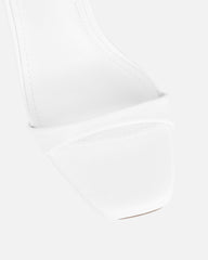 Toff White Mini Platform Heeled Sandals