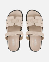 Adelle Stone Nubuck Chunky Footbed Slides