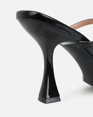 Gail Black Strappy Mules