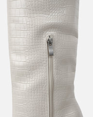 Adler Stone Faux Croc Wedge Knee High Boots