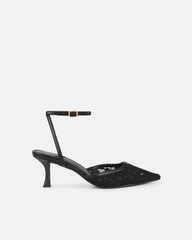 Amalfi Black Lace Kitten Heels