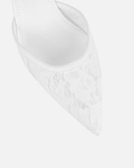 Amalfi White Lace Kitten Heels