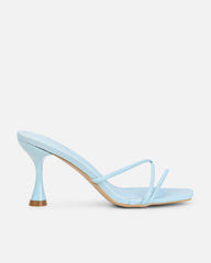 Aubrianna Blue Mid Heeled Sandals