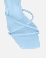 Aubrianna Blue Mid Heeled Sandals