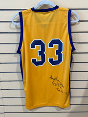Blue Dunes Club signed basketball jersey size medium number 33 graphic and a wave chest detail.