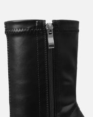 Brycen Black Clear Sculptural Heel Boots