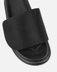 Cactus Black Padded Slider Sandals