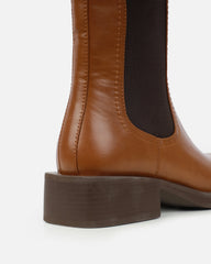 Walter Tan Flat ankle boots