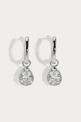 Cleo Pear Huggies Silver