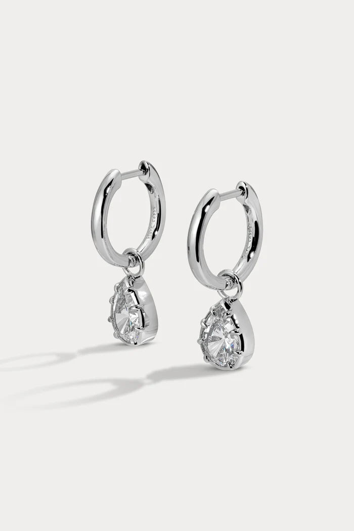 Cleo Pear Huggies Silver