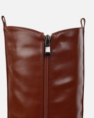 Tommo Tan Flat Chunky Knee High Boots