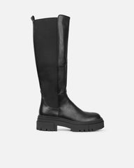 Bernard Black Chunky Knee Boots