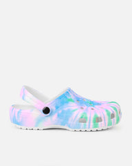 Cruz Pink And Green Tie Dye Moulded Flat Clogs