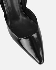 Darcia black box sling back court shoes