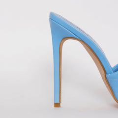 Marian Blue Quilted Mule Heels