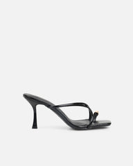 Maureen Black Gold Detail Mules