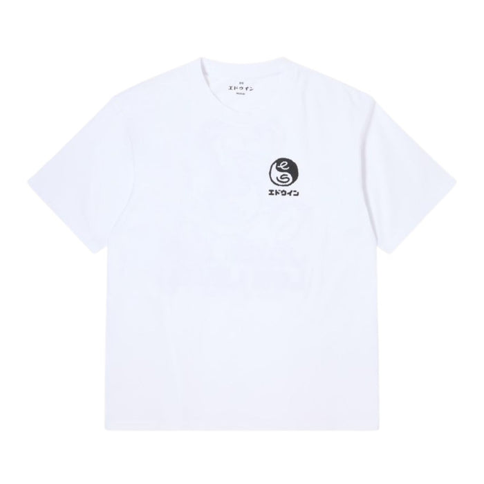 Edwin High Bear T-Shirt White Garment Washed